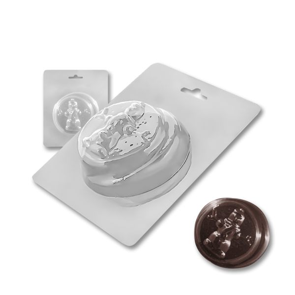 Plastic chocolate mould Snowman, A-00052