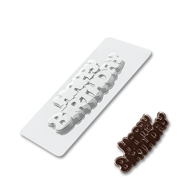 Plastic chocolate mould HAPPY BIRTHDAY, B-00038