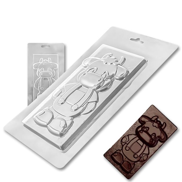 Plastic chocolate mould Bullock, C-00017