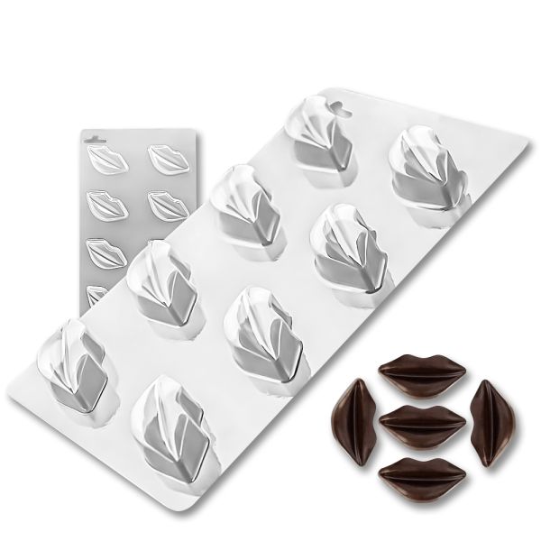 Plastic chocolate mould Lips mini size, C-00039