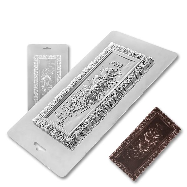 Plastic chocolate mould Chocolate bar - Three horses, C-00062