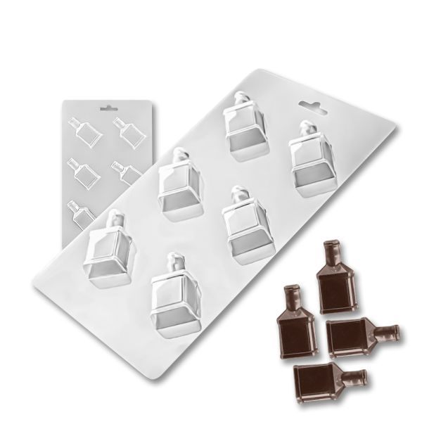 Plastic chocolate mould Mini bottles of whiskey Jack, C-00068