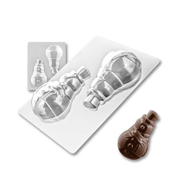 Plastic chocolate mould Snowman, E-00020